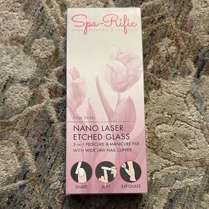 Spa-Rific Pink Pearl Nano Laser Etched Glass file